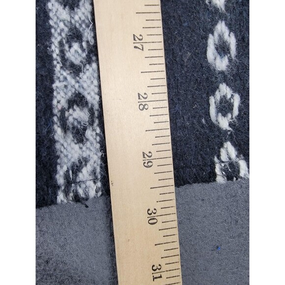 Kathmandu Imports Hoodie Mens XL Black Gray Striped Baja Woven Pullover Toggle - Picture 9 of 10